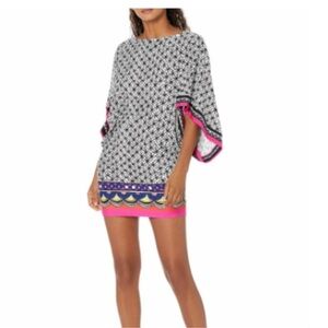 Trina Turk Mandalay Tunic Swim Cover-Up Geometric Pattern Stretch Women’s XL